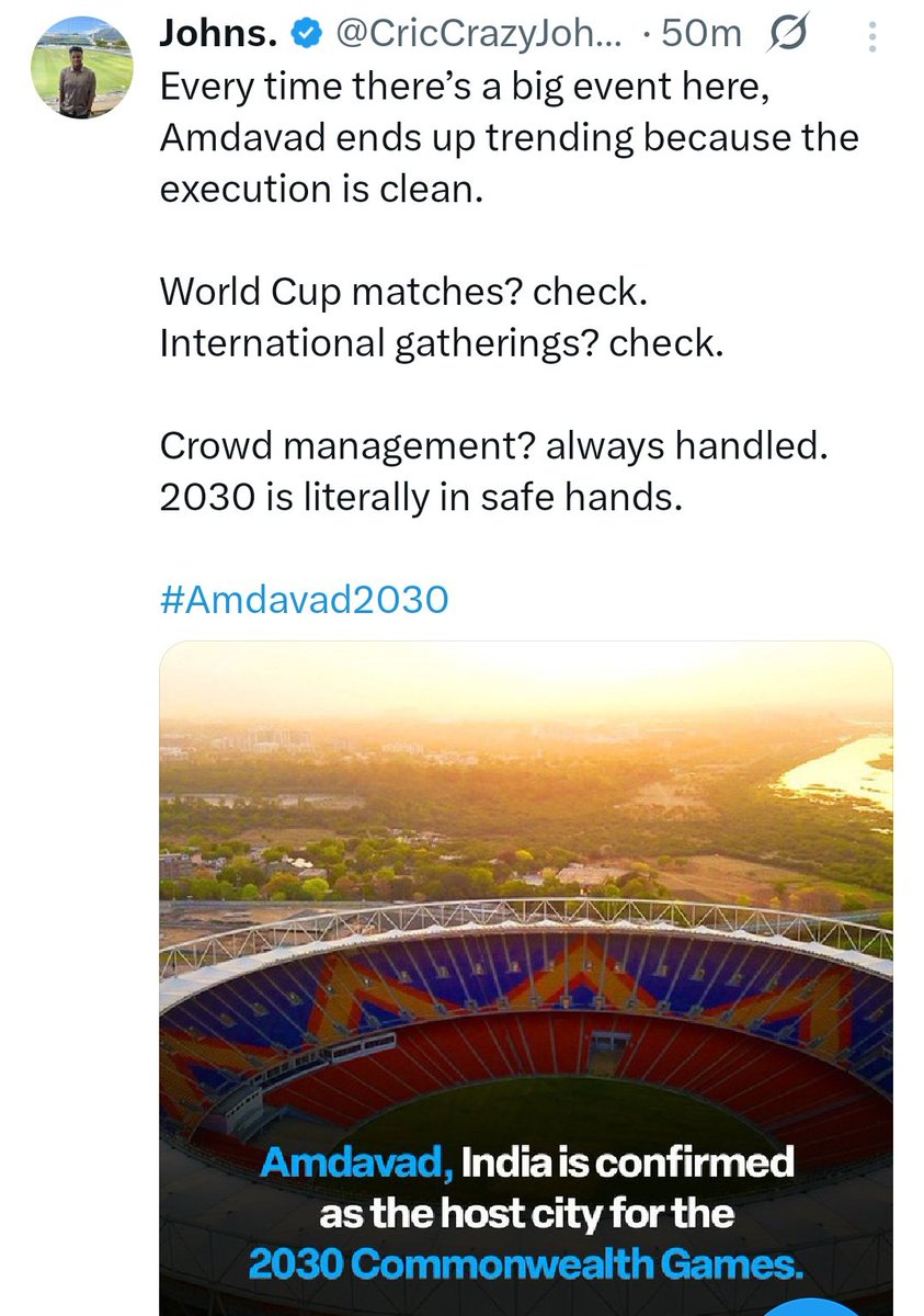 Satyam22tweets's tweet image. Sb ek hi tweet ku kr rahe bhai

#Amdavad2030