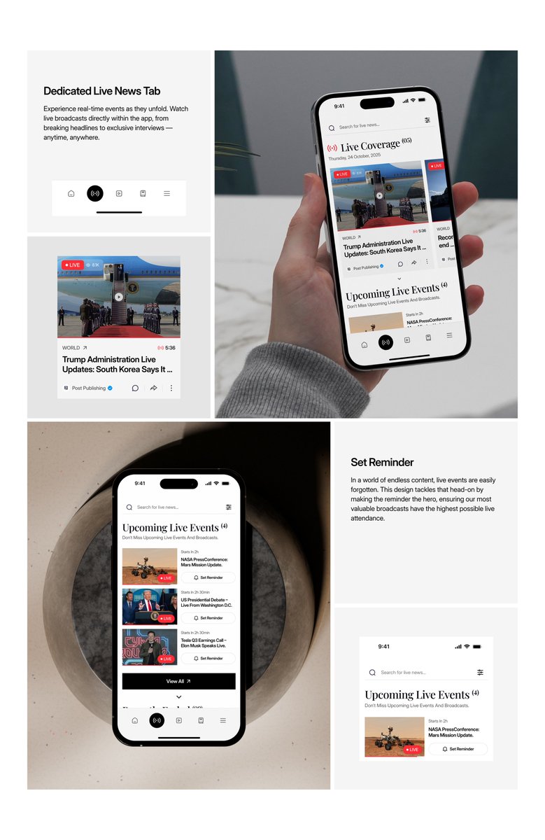 opedia_tech's tweet image. Reimagining Digital Journalism — Post Publishing News Media App UX/UI Design.

📌 Check more and get inspired – behance.net/gallery/238577…

#UXUIDesign #NewsApp #MediaDesign #ProductDesign #MobileAppDesign #DigitalNews #AppRedesign #PostPublishing #opedia #opediastudio