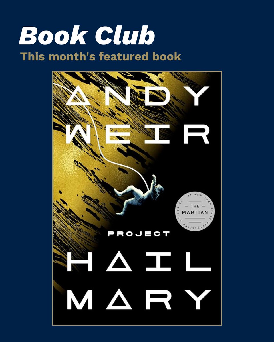 studyatclarke's tweet photo. 📚 Join us for Book Club, a relaxed evening of discussion related to this month's featured book: Project Hail Mary by Andy Weir.

🗓️ See you all on Thursday, Nov 20, at 6 pm ET.

Check out our Events page at https://t.co/nmnP0wmzXJ for more details. https://t.co/0LncvWHIiE