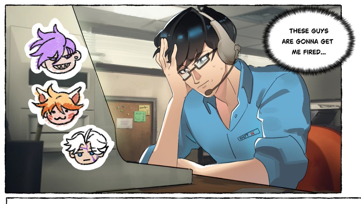 dispatch au with x as robert lmao smile is probably gonna be either blonde blazer or phenomaman,, linling is gonna be waterboy somewhere 

#TBHX #凸变英雄X #tobeherox #HEROX