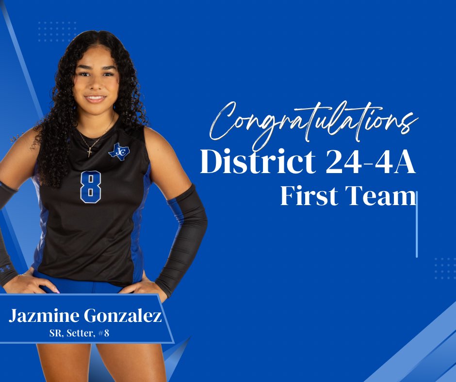 JarrellHSVB's tweet image. Congrats to Jazmine Gonzalez on being selected First Team for District 24-4A!!! We are so proud of your hard work and dedication to the JCVB program!!!