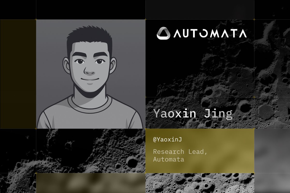 SpaceComputerIO's tweet image. Frontier Forum welcomes Yaoxin Jing, the Research Lead shaping the future of TEEs and attestation at Automata.

At @AutomataNetwork, @YaoxinJ defines long-term research strategy and pushes confidential computing forward, designing attestation mechanisms and TEE integrations that…