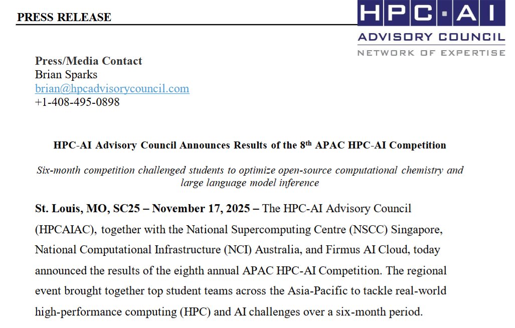 chizu_potato's tweet image. APAC HPC-AI CompetitoinのAI Trackで入賞しました！！！　多分2位です！！！

半年間一緒にDeepSeek最適化してくれたチームメイトに感謝！！！！！SCA2025 Osaka行くぞ！！！

hpcadvisorycouncil.com/pdf/8th-apac-h…