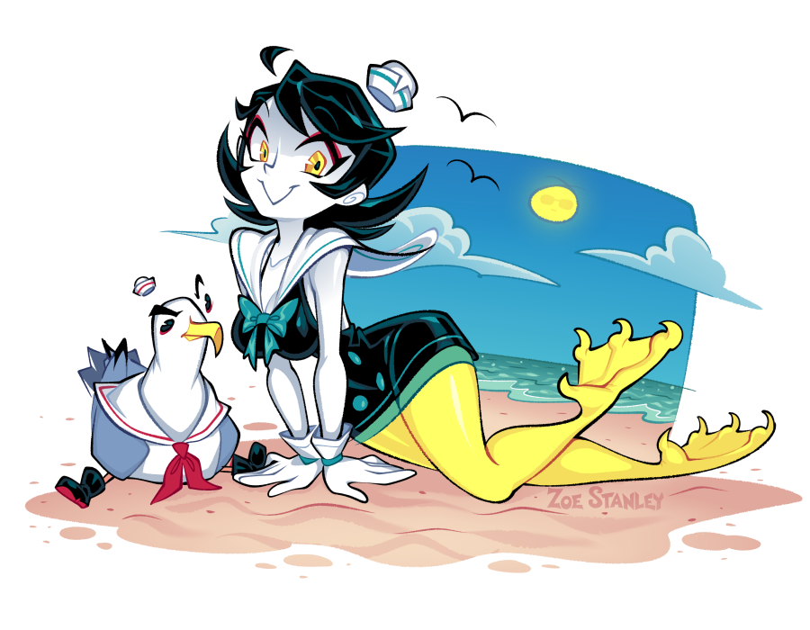 🏝️Guy the Gull and Genevieve, my silly mascots.
#GullibleGulls #OC