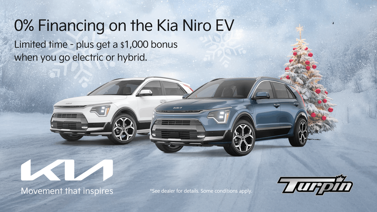 Let your holiday season sparkle a little brighter with a $1,000 bonus on select Electric and Hybrid Kia models. 

Swing by our showroom to take advantage of this limited-time offer.
🔗bit.ly/4koRQNM 

#TurpinKia #KiaNiroEV