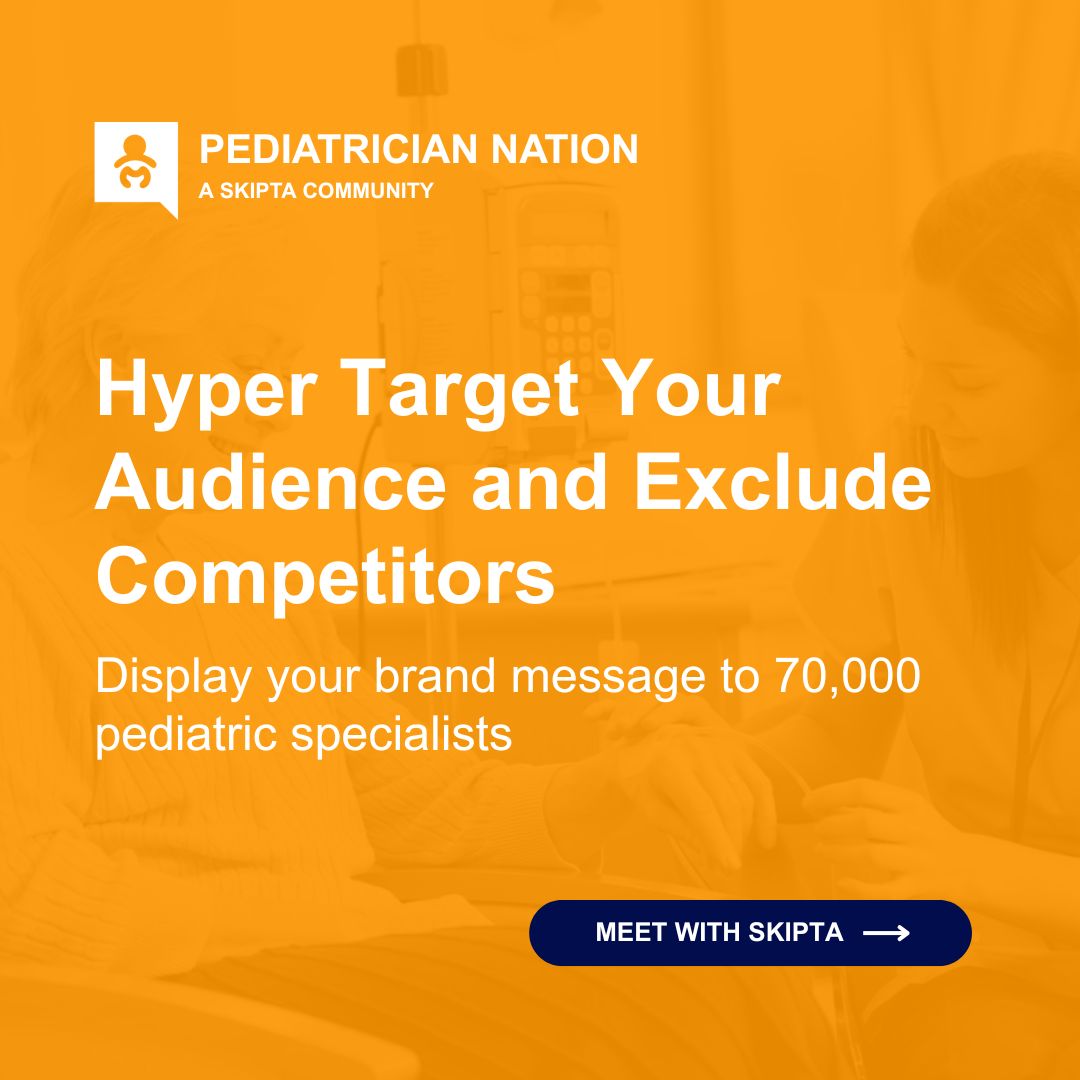 SkiptaTech's tweet image. Skipta’s Pediatrician Nation Micro-Community is a secure channel where you can display your brand message to 70,000 pediatric specialists. 

Learn more: vist.ly/4euef