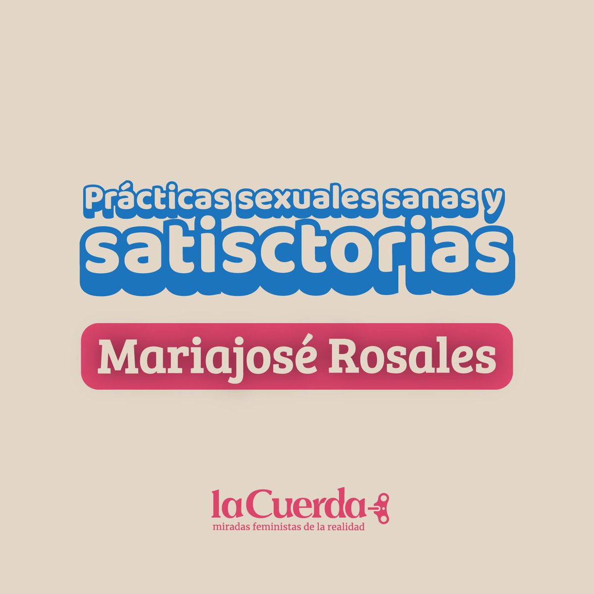 laCuerda2's tweet photo. #SexualidadesLibres💜 | Mariajosé Rosales Solano analiza qué son las #sexualidades y lo que significa construir prácticas sexuales sanas y satisfactorias como una clave feminista.
https://t.co/p2qCd1ex6V https://t.co/ctU3LTPiCZ