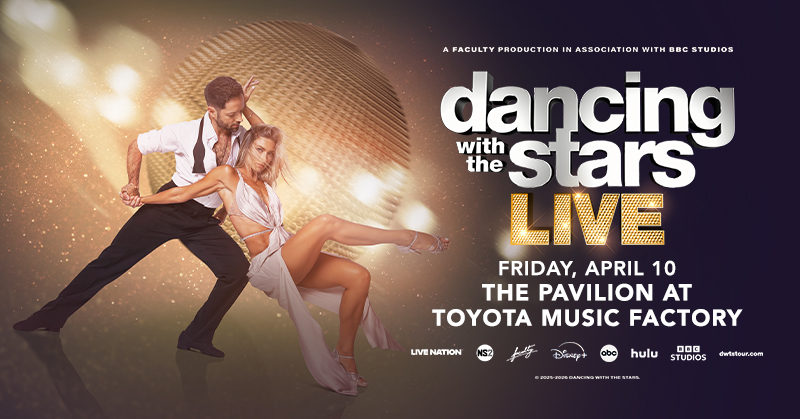 Dancing With The Stars wants to celebrate with you with some holiday savings! Get $15 off select tickets on Friday, April 10th at The Pavilion at Toyota Music Factory.

🎫 bit.ly/4qZd7Cn
Offer runs Monday, November 17th thru Friday, December 1st.
Use password CYBER.