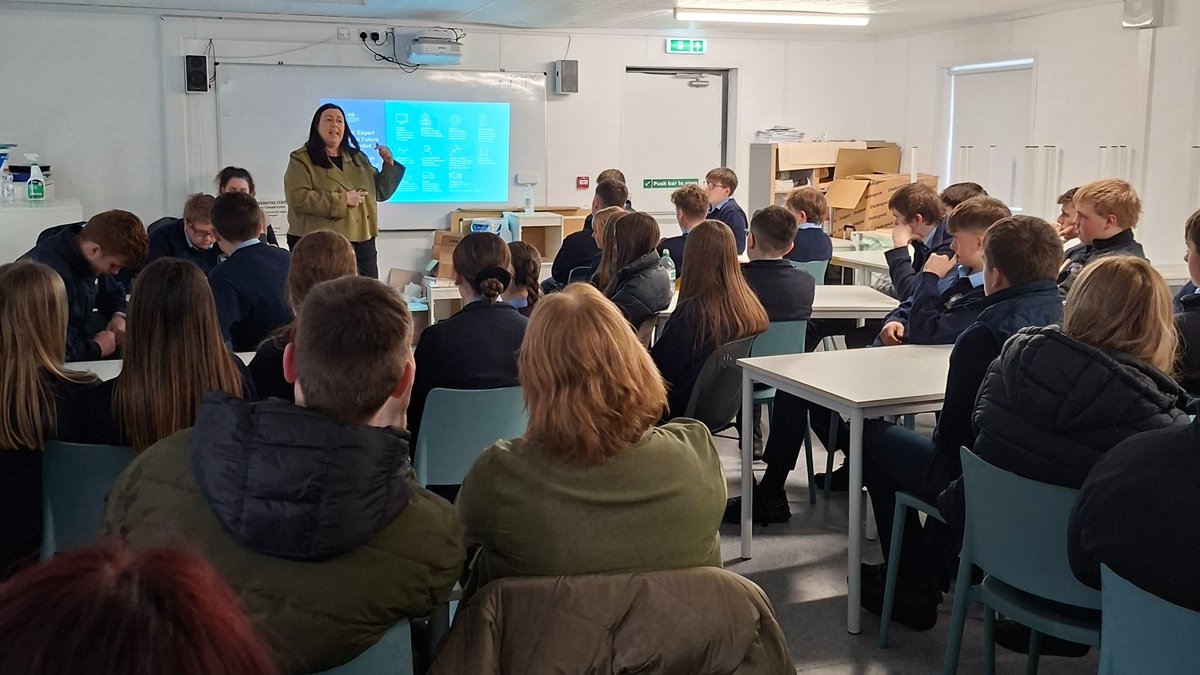 DonegalETB's tweet photo. Thanks to @StCatherinesVS for inviting our Further Education and Training (FET) Recruitment Officer, Tara and Senior Apprenticeship Training Advisor Dara to talk to students today about the range of courses available to them for #CollegeAwarenessWeek.
#GoFurtherWithDonegalETB https://t.co/Tr2yJARPWl