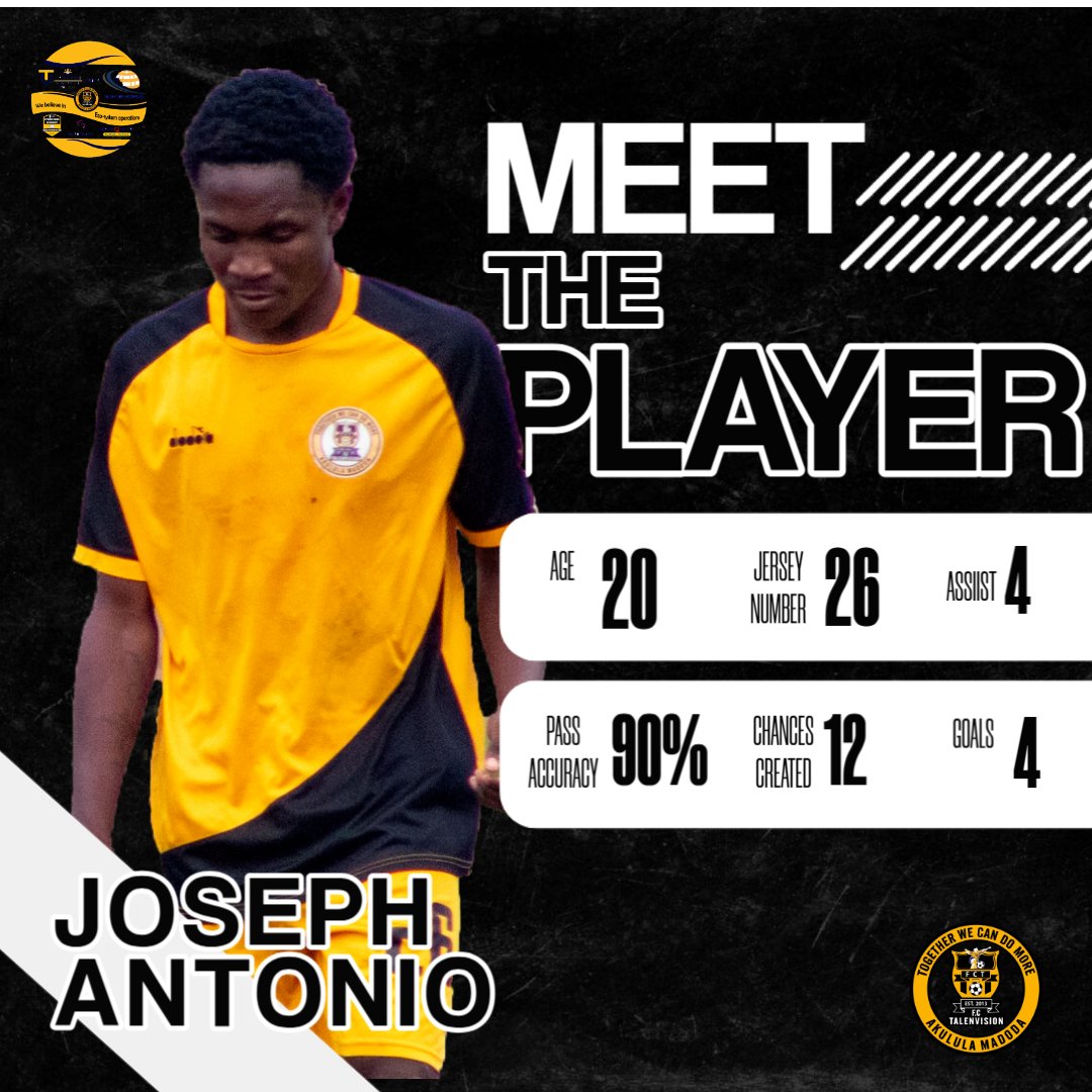 OfficialTalenVi's tweet image. 🎙️ Attacking midfielder Joseph Antonio shares his FC Talen Vision story after joining in the second half of the season. 💛⚫
#FCTalenVision #PlayerProfile
Sponsored by #TrukumbMining #TalenVisionFoodCourt #TrukumbHealthCentre #IvinarParkAcademy

facebook.com/share/v/176z9F…