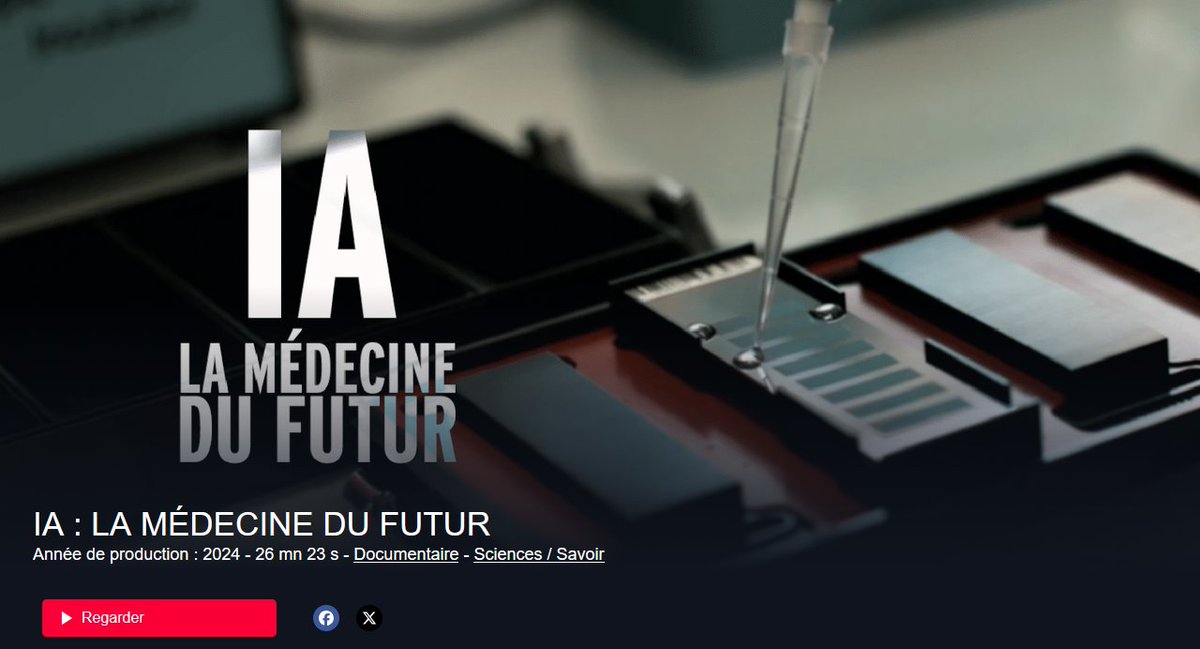 inria_sophia's tweet image. 📢 [Documentaire] «IA : la médecine du futur» - Une exploration des enjeux  éthiques et scientifiques de l’intelligence artificielle en santé sur @tvmonaco_tv @fabien_gandon @Inria Vincent Vandewalle @Univ_CotedAzur Sonia Dagnino @reseaupolytech 👉videos.tvmonaco.com/content/ia-la-… #Sante
