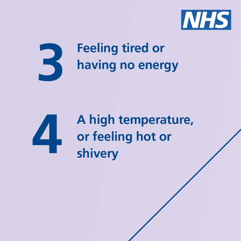 NHSuk's tweet photo. Symptoms of pancreatic cancer are common and can be caused by lots of things.  

It’s important to be checked by a GP if things don’t feel normal for you. If your symptoms are caused by cancer, finding it earlier may make it easier to treat.