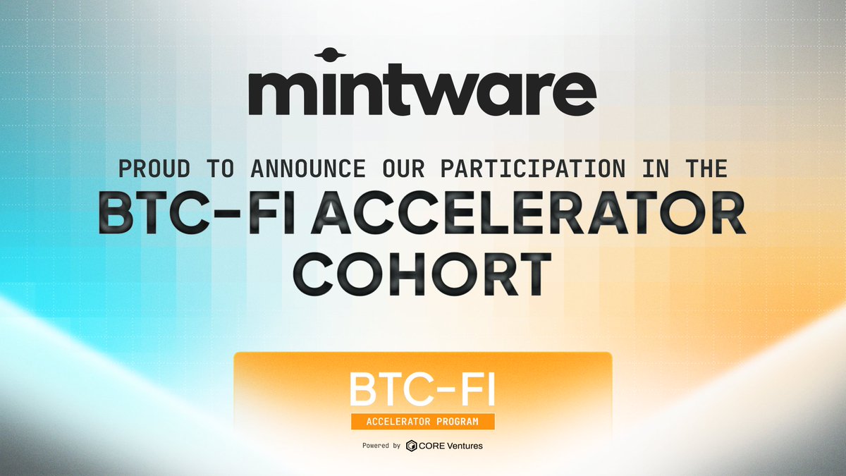 Mintware_org's tweet image. We’re excited to announce that Mintware has been accepted into the @Coredao_Org / @ventures_core  Accelerator!

Huge milestone as we continue building the future of on-chain growth through referrals.
Grateful for the support. Let’s build. 🚀