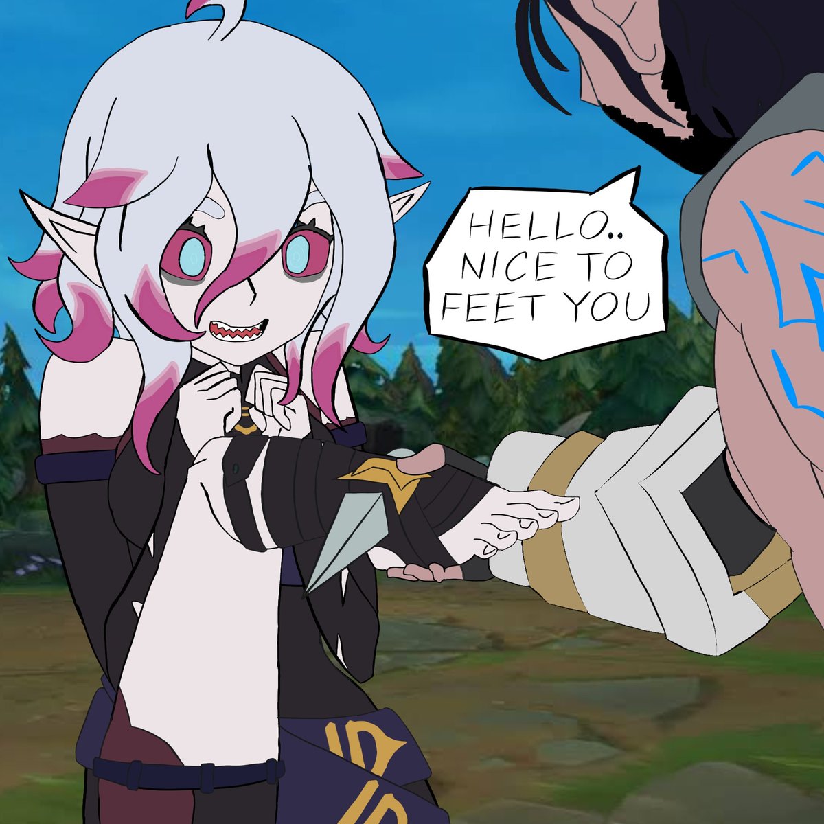 Brylas_'s tweet image. La manera correcta de saludar a Briar
#Briar #Sylas #SylasXBriar #LeagueOfLegends #League_of_Legends #curi