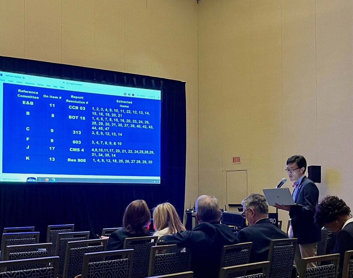 AshleySumrallMD's tweet image. Our @ASCO delegation at #AMA25 Interim mtg has been busy! Our delegates @steveleeyc @DaynaIsaacs @BarbaraMcAneny have been testifying at refcoms on resolutions supporting care for pts w #cancer #fixpriorauth  @AmerMedicalAssn