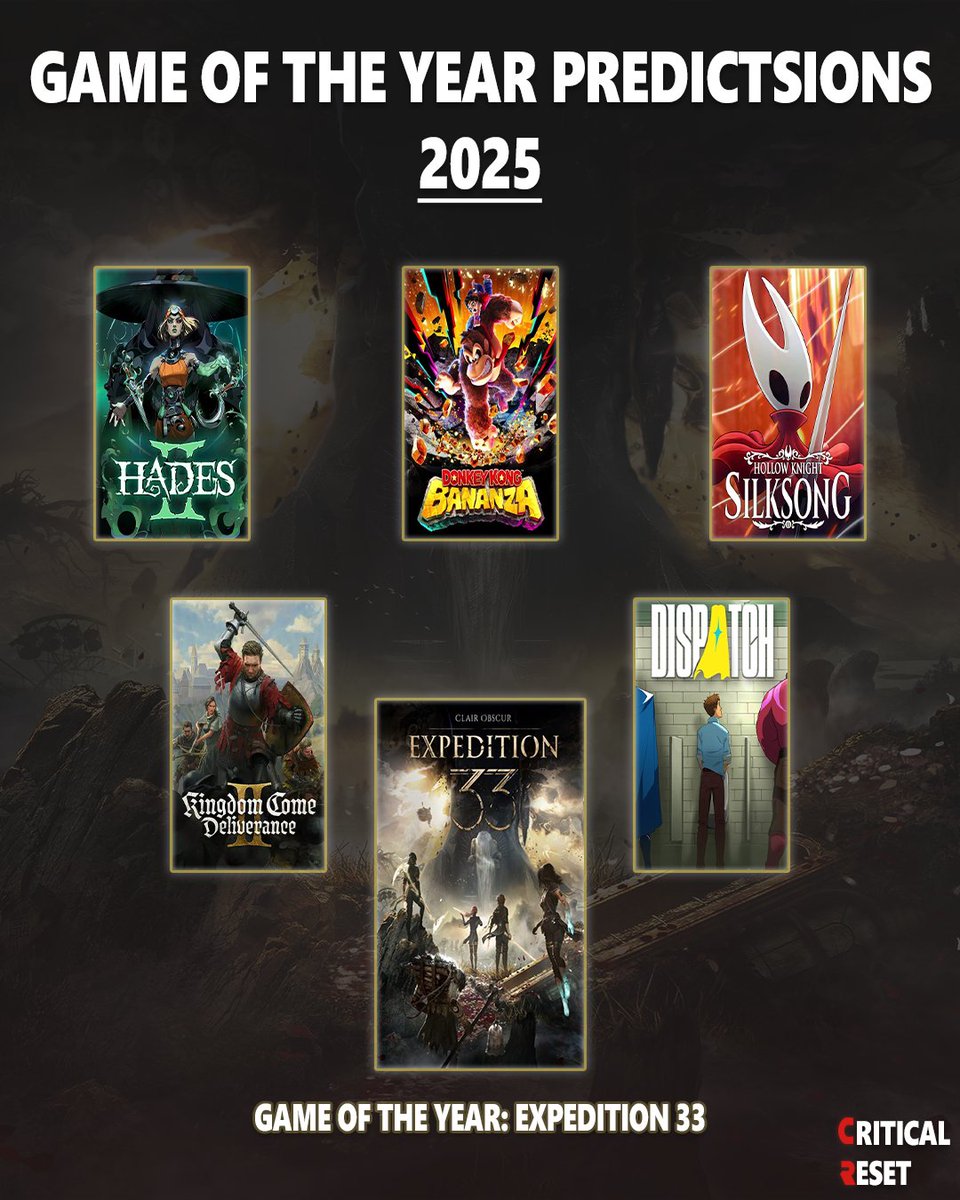 Calling it now, here are my 2025 game of the year predictions! With ultimately Clair Obscur: Expedition 33 taking the crown.