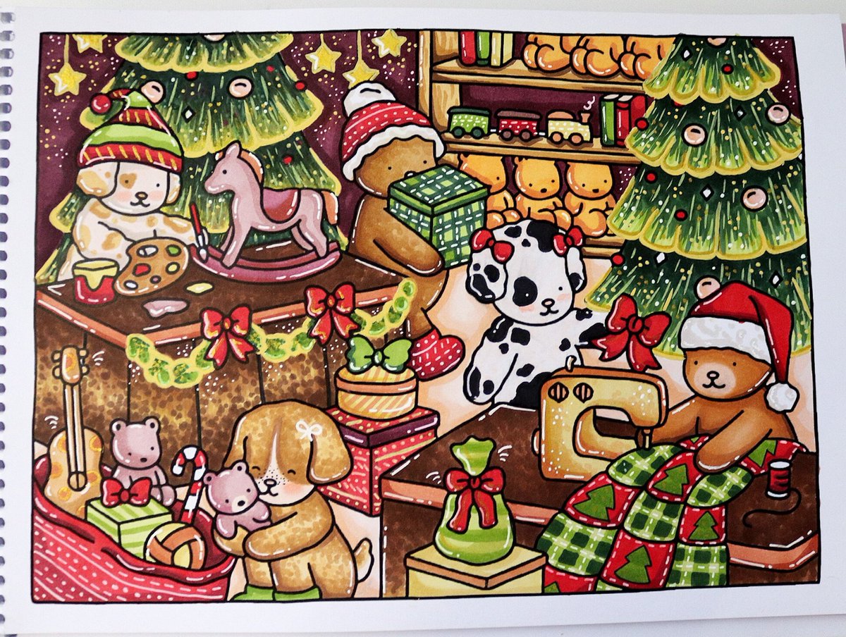 pierwsza świąteczna kolorowanka w tym roku zaliczona 🤙🏻