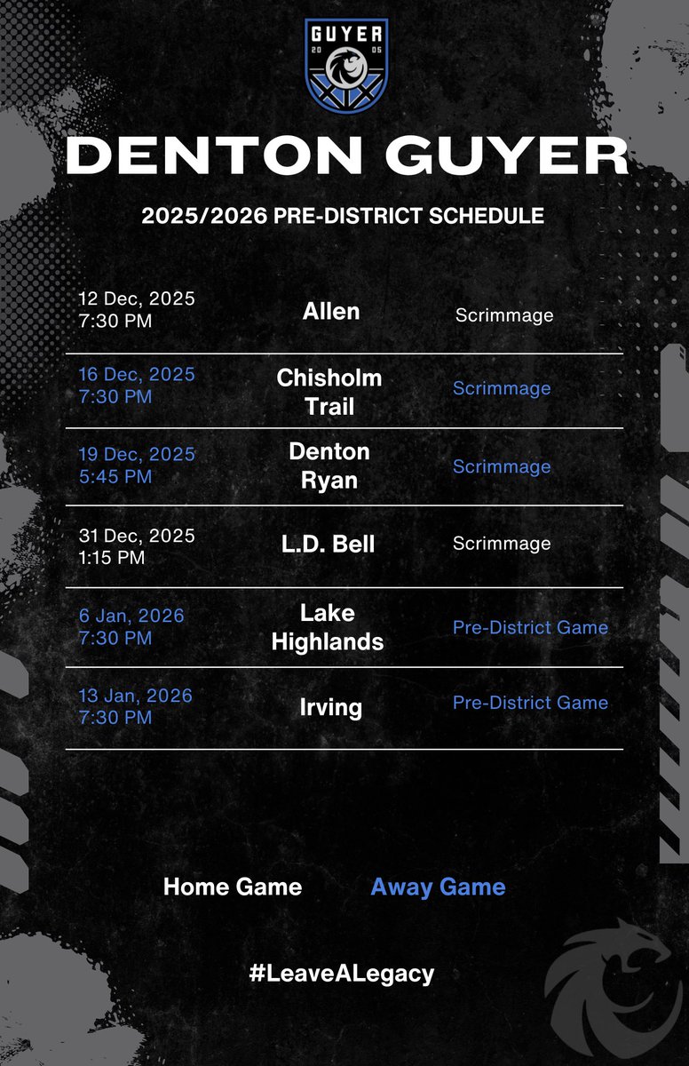 Guyer_Soccer's tweet image. The 2025/2026 season is almost here! Who’s ready? 

Pre-District schedules on deck. 

#LeaveALegacy #timetocompete