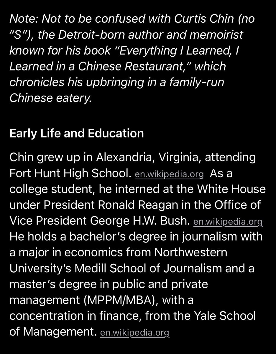 CurtisSChin's tweet image. A #curtischinhashtagshoutout goes to “#GrokipediaDrop – Your xAI-powered wiki twist on global figures! 🚀”. So here’s what @xai came up with when I asked @grok for a @grokipedia-style entry for 🙋🏻‍♂️ Curtis_S_Chin @curtisschin based on #verified data. 

A 🧵 in screen grabs.