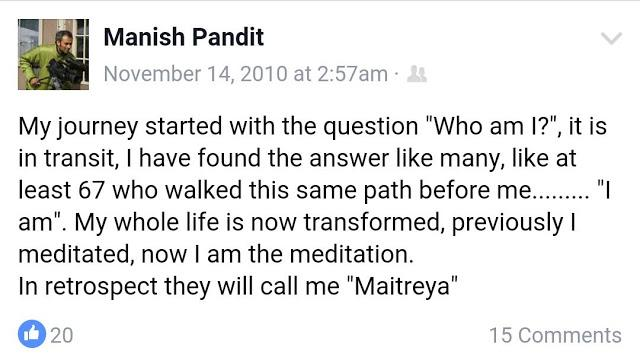 Feel utterly deluded to think onself as a Rishi - Maitreya