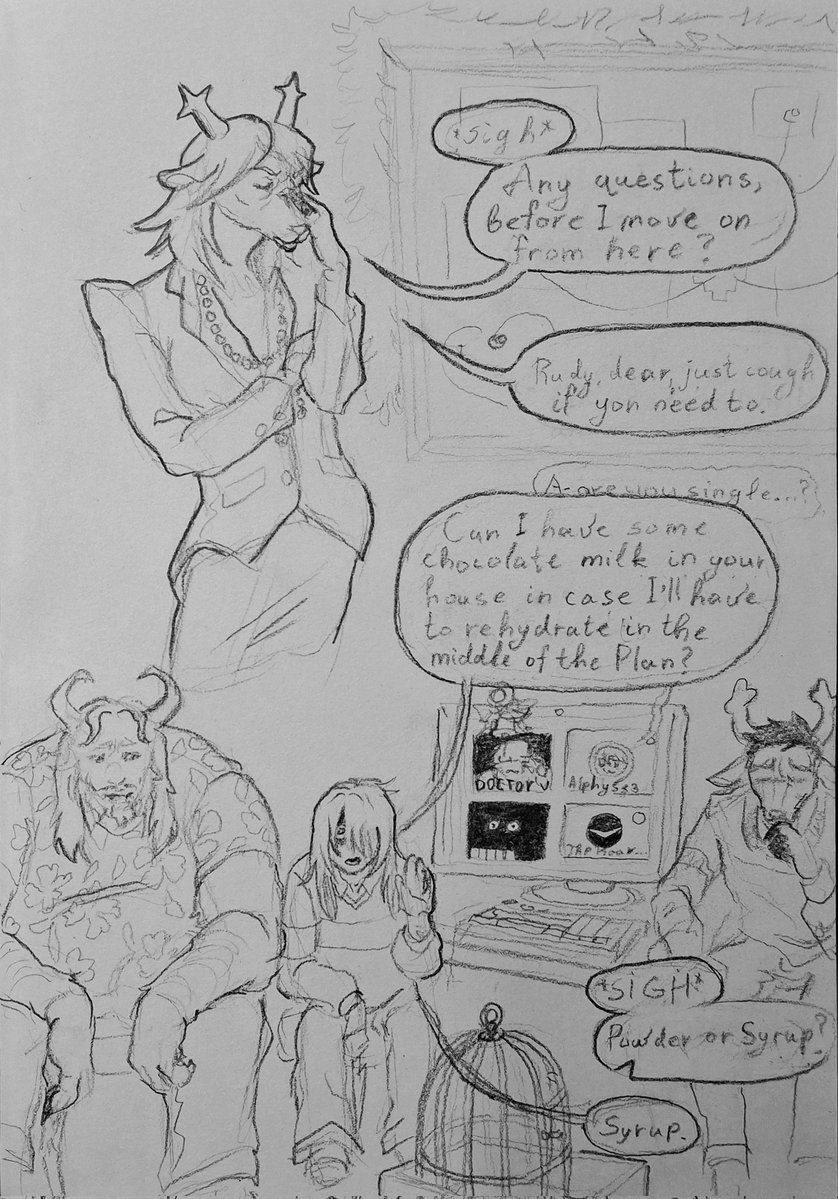 theairshiplady's tweet image. Reacting to my lying. I&apos;ve come a long way with Holiday family stylisation.
#deltarune