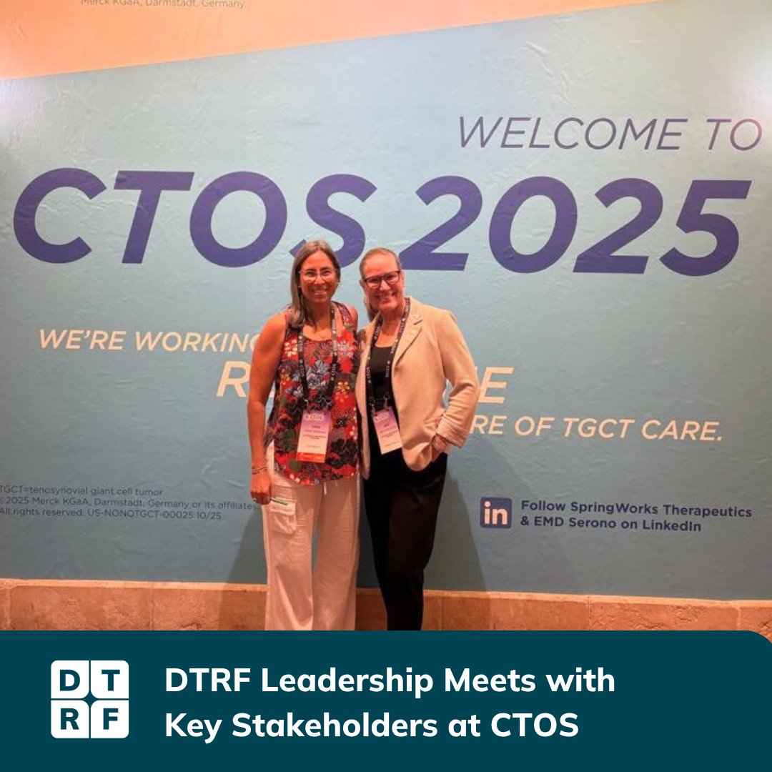 DTRFoundation's tweet image. ⭐️ The DTRF's Incoming Executive Director, Katie Doyle Myers and Executive Director, Lynne Hernandez, were on-site at the CTOS Annual Meeting connecting with clinical experts and industry partners who are driving progress in #desmoid tumor research. 

#DTRF #desmoidtumor