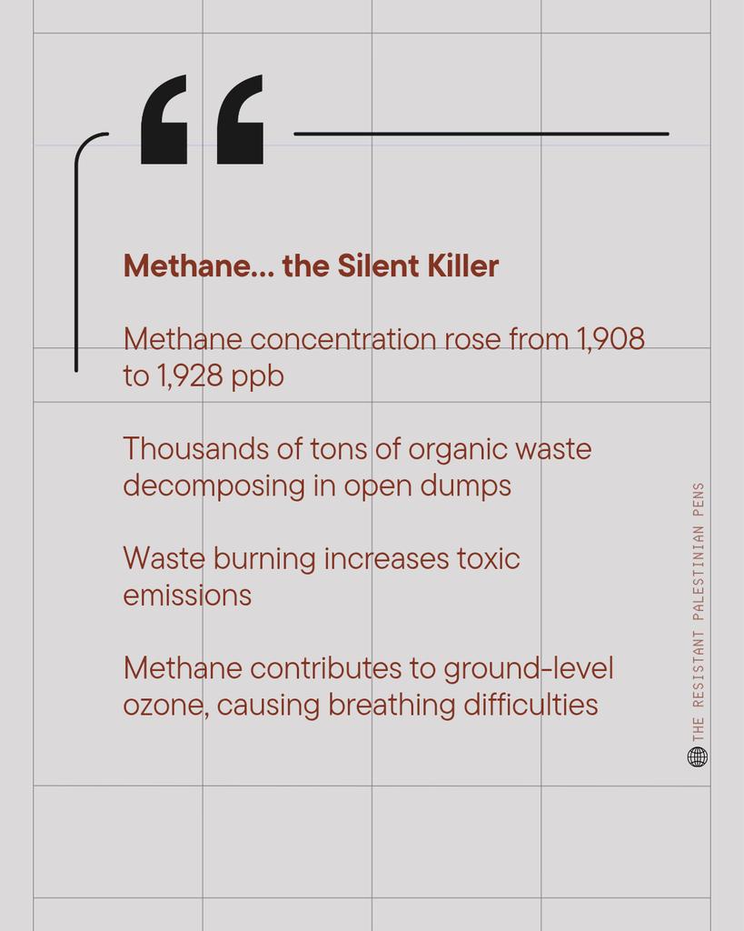 pens_resistant's tweet photo. Gaza is choking under a polluted sky.
A mounting waste crisis is threatening the health and daily life of millions under siege.

🖇️👉 Full report here ⬇️

https://t.co/TwLCqy9non

1/2
#Gaza #EnvironmentalCrisis #WasteCrisis #GazaUnderAttack #EnvironmentalJustice https://t.co/n3H0Iu7A4P