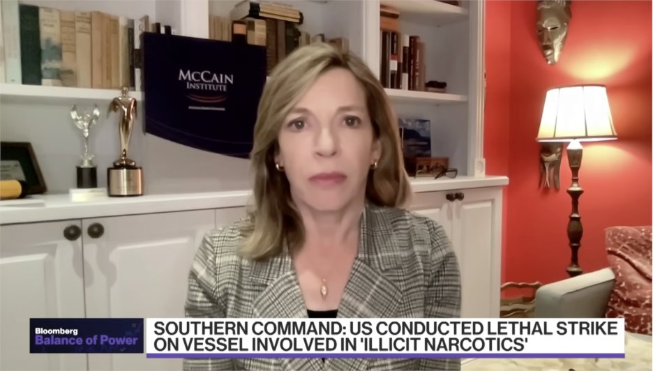 McCainInstitute's tweet image. “This is about regime change,” McCain Institute’s @EvelynNFarkas spoke to @JMathieuReports and @tylerskendall on @BloombergTV’s Balance of Power about growing tensions between the United States and Venezuela. Watch: youtube.com/watch?v=VVdX08…