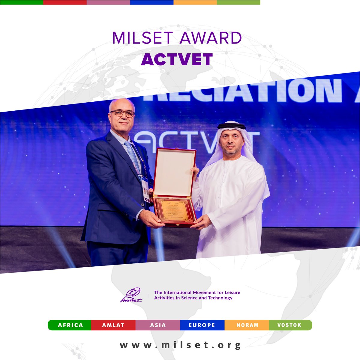 Since the very first Expo-Sciences International in Canada in 1987, the MILSET Award has celebrated the amazing organizations that make this global event possible. 🙌✨

This year, we proudly recognize ACTVET for hosting #ESI2025 in Abu Dhabi! 🇦🇪💡