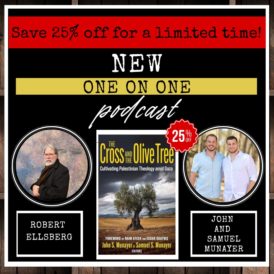 OrbisBooks's tweet image. 📚✨ Special Sale! 

Enjoy 25% off The Cross and the Olive Tree by Samuel &amp;amp; John Munayer! 🌿

✝️ Watch the interview: youtube.com/watch?v=4vUN8W…

📆 Sale ends 11/26/2025! 

#PalestinianTheology #TheCrossAndTheOliveTree #FaithAndJustice #BookSale #RobertEllsberg #MunayerBrothers
