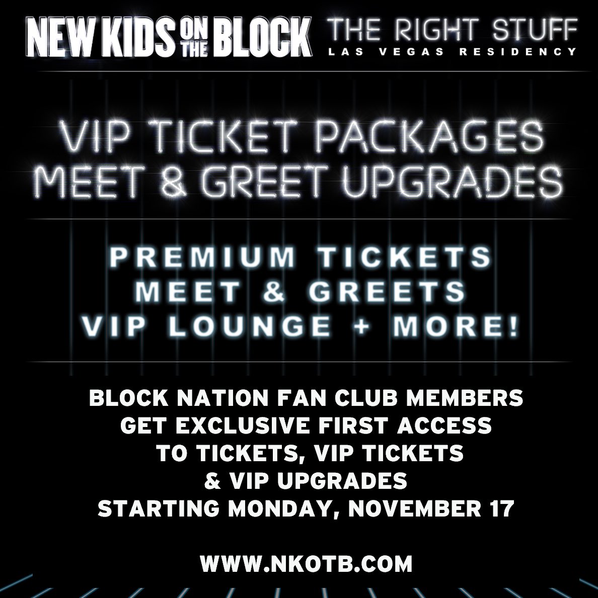 Blockheads! We are so excited for the year ahead! Spending 2026 with you all in Vegas for THE RIGHT STUFF residency is going to be epic!  Vegas will be the ONLY place to see us next year!

🚨JUNE THRU OCTOBER 2026 shows 🚨

….Block Nation Presale for Tickets &amp; VIP  starts TODAY