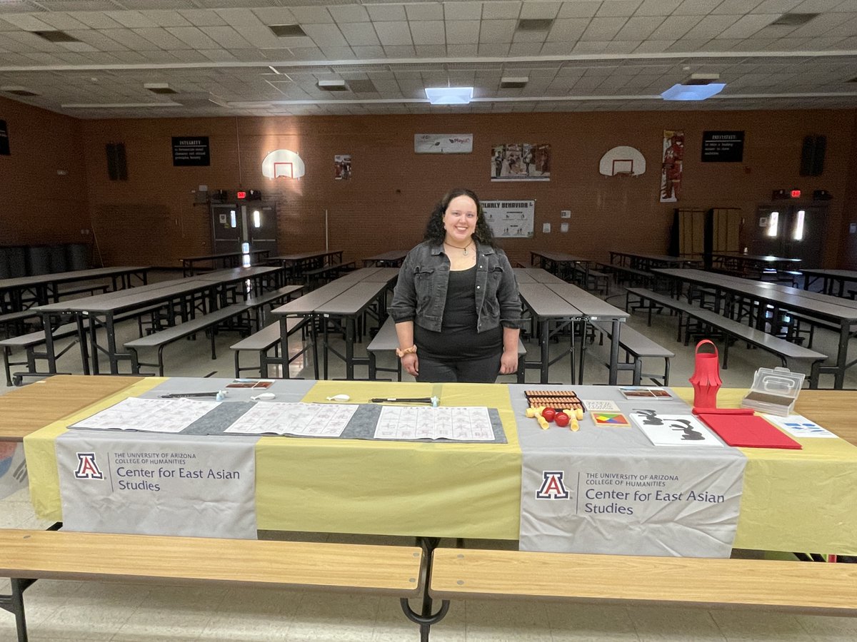 UACEAS's tweet photo. Honored to be invited to Prince Elementary’s International Night! Our incredible student Siobhan once again shared East Asian cultures and traditions with students and families. Love seeing everyone so curious and excited! 🌏💛 https://t.co/AL644rhdpL