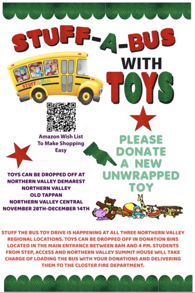 Help us STUFF A BUS  for the Annual Toys for Tots Toy Collection! We've been told the QR Code was not working - It has been fixed!