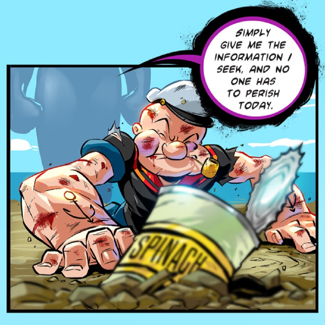 popeyetweetsk's tweet image. just... need... me... SPINACH! 🥬

#ComicStrip #SpinachStrength