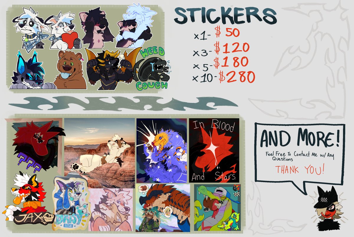 open for commission work! 

available for anything, even my previous godzilla ychs I have done if you missed out on one 🔥

please reach out if you have any questions!