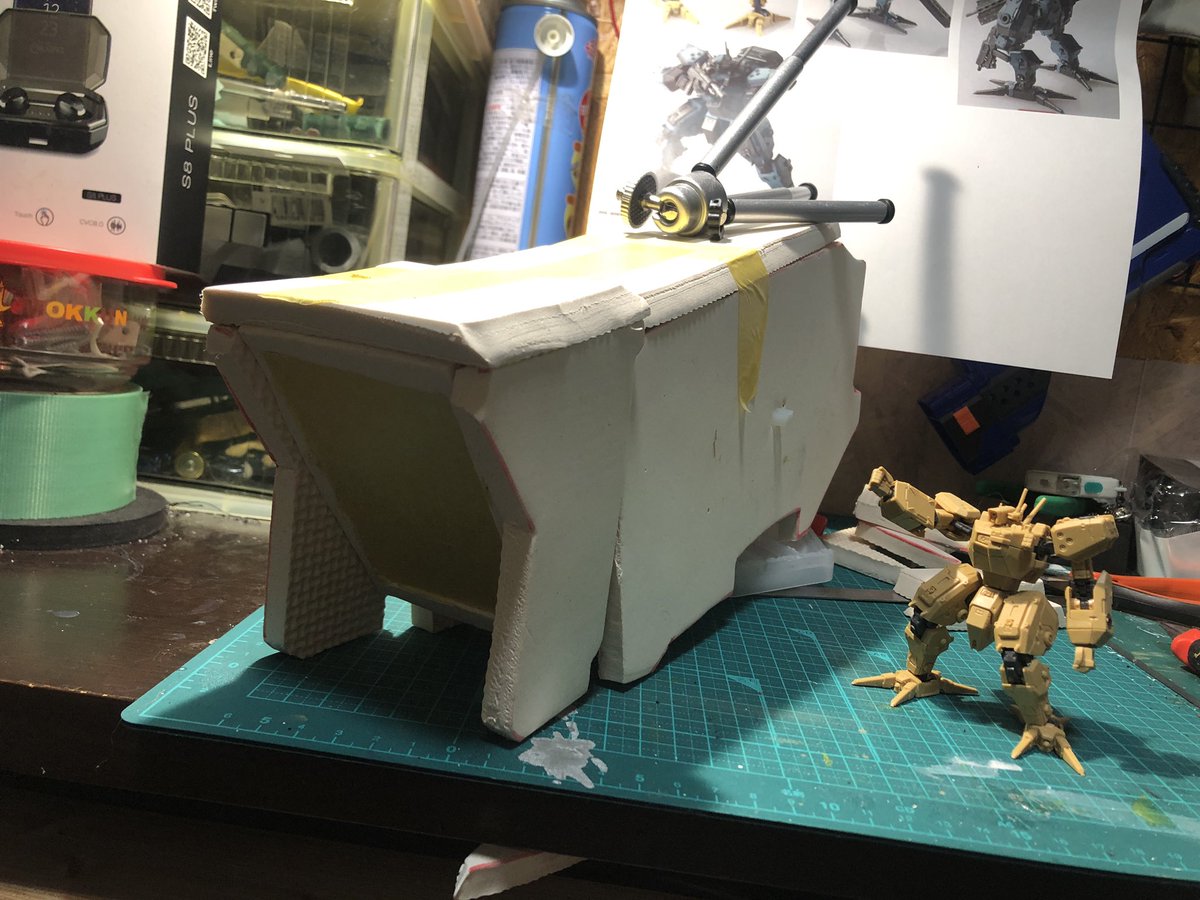 marumar09577093's tweet image. 製作開始、やっぱ手元資料あると作りやすいわ
USN製ヴァンツァーなのにセンサーはOCU JPN製😇😇😇
#365日後ARMOR祭に出る漢3体目
#ARMOR祭 #フロントミッション #ロボコス