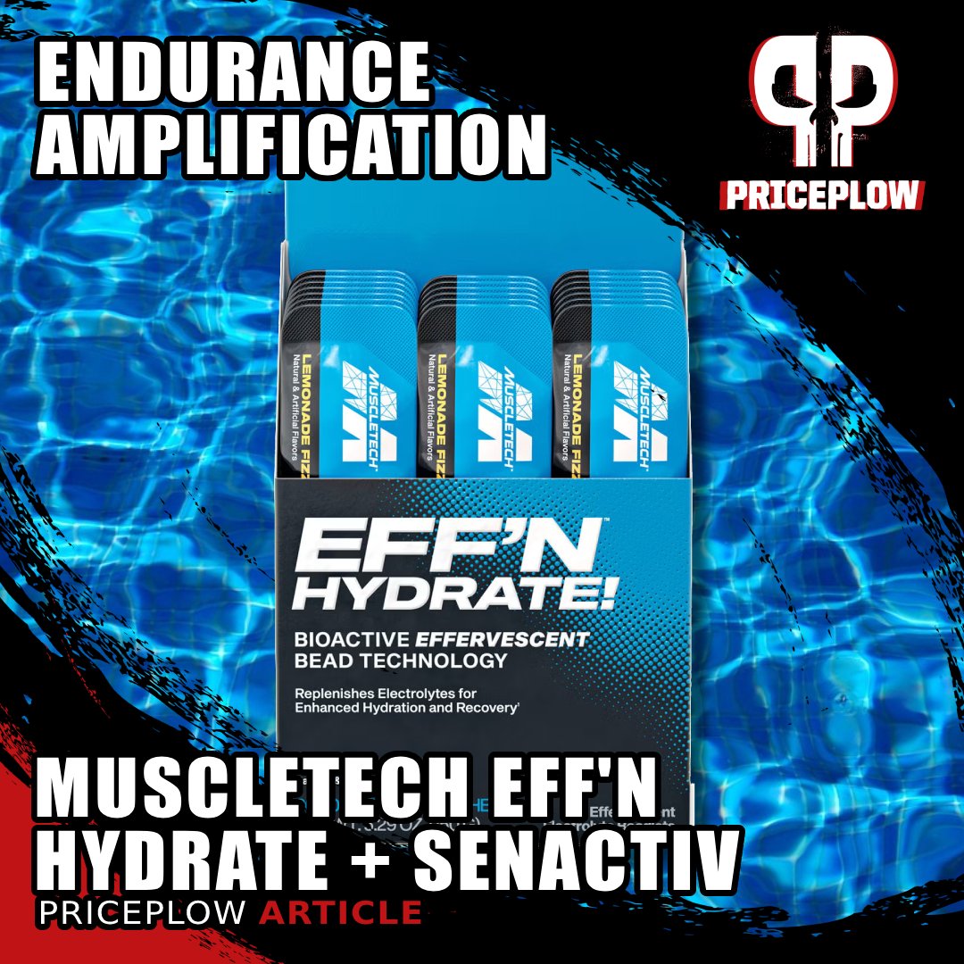 PricePlow's tweet image. blog.priceplow.com/supplement-new…
The @MuscleTech &apos;s EFF&apos;N Hydrate uses fizzing beadlets instead of powder. Pour in water and watch them dissolve like a carbonated drink. Includes Senactiv, clinically shown to boost endurance by 20%. No mess, no shaker bottles.