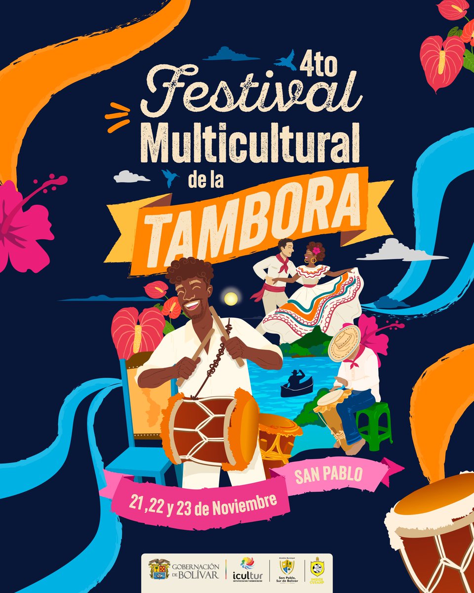 🔥🥁 ¡Bolívar vuelve a latir al ritmo de la tambora! 🥁🔥

Este 21, 22 y 23 de noviembre, San Pablo se convierte en el epicentro de nuestra identidad con el 4to Festival Multicultural de la Tambora: música, tradición, danza y el talento de nuestras comunidades.