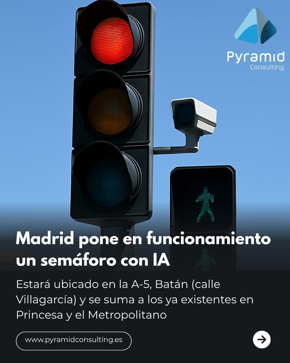 PyramidMultas's tweet image. Nuevo semáforo con IA en la A-5 (Batán, calle Villagarcía).
Detecta cuántos peatones esperan gracias a cámaras inteligentes y cambia la luz según la demanda.
Se suma a los de Princesa y Metropolitano.
🚦🤖 #Madrid #IA #Movilidad