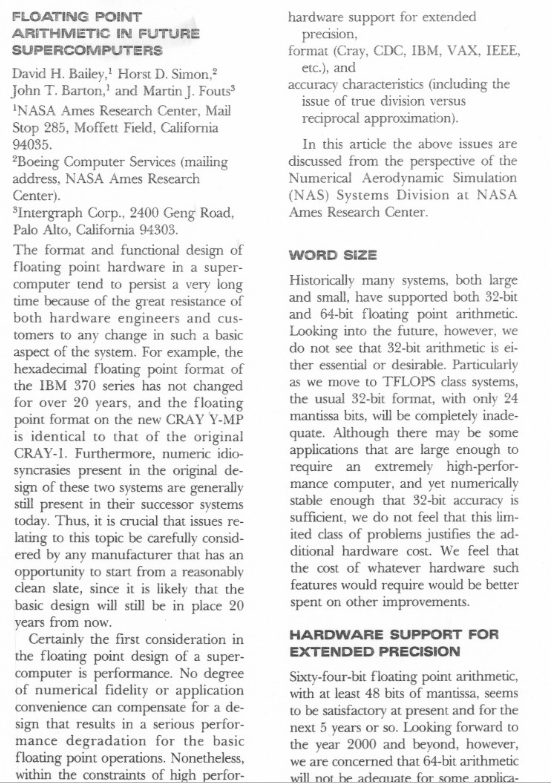 st01014's tweet image. Or 128b floats, way before IEEE on &quot;Future Supercomputers&quot; .... (the same 1989 year)..

davidhbailey.com/dhbpapers/fpaf…
