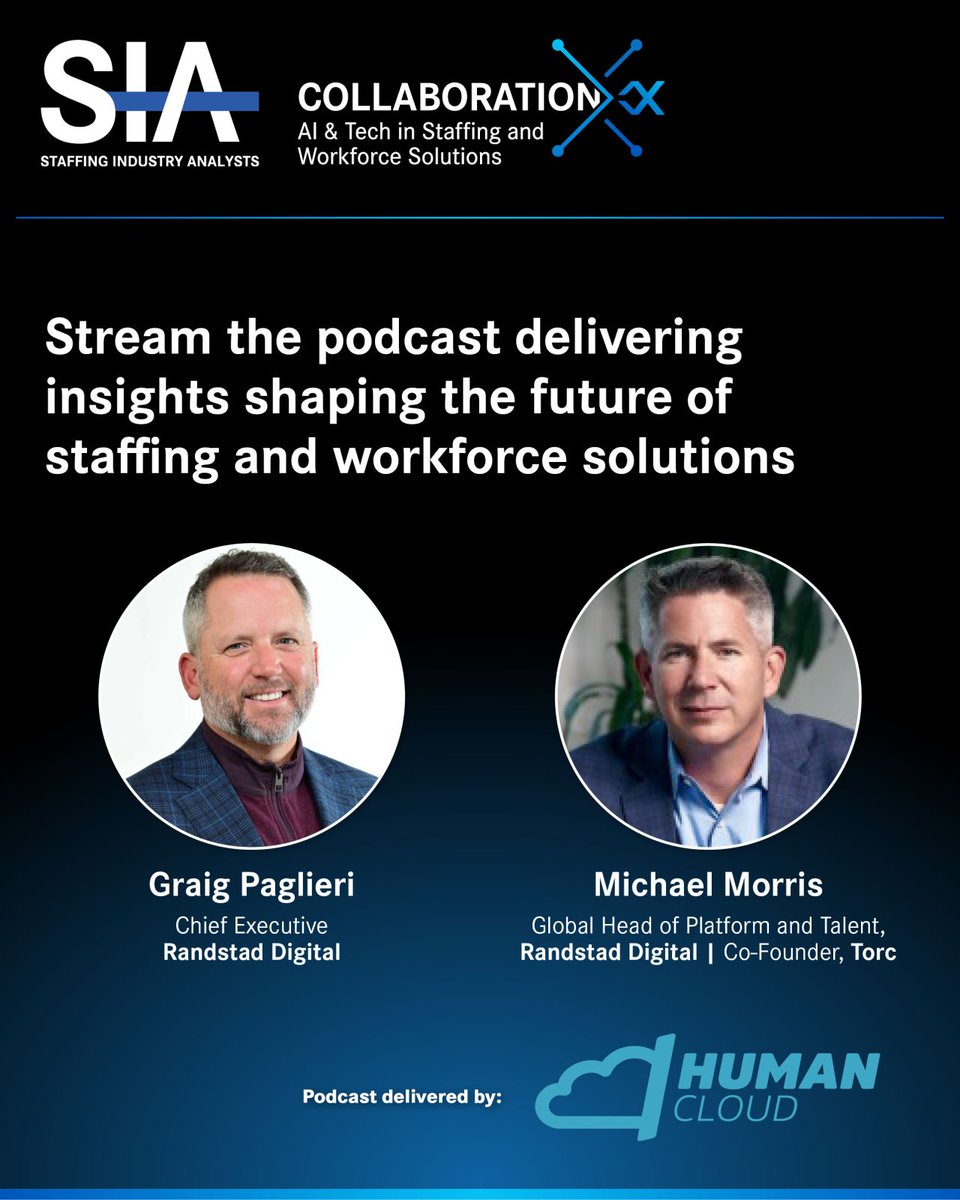 torcdotdev's tweet image. Update from SIA CollaborationX: how we deploy talent faster without cutting corners.
Full episode: youtube.com/watch?v=KfEVE4…
Graig Paglieri Michael Morris sit with Human Cloud&apos;s Tony Buffum &amp;amp; Matthew Mottola