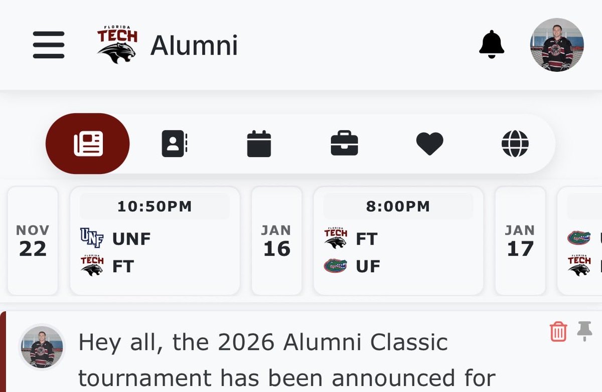 Coaching the team I used to play for, I get texts asking how the season is going, or when the next alumni weekend is. We had group chats everywhere but no real home base. Built a place where guys could see live scores and reconnect with each other.