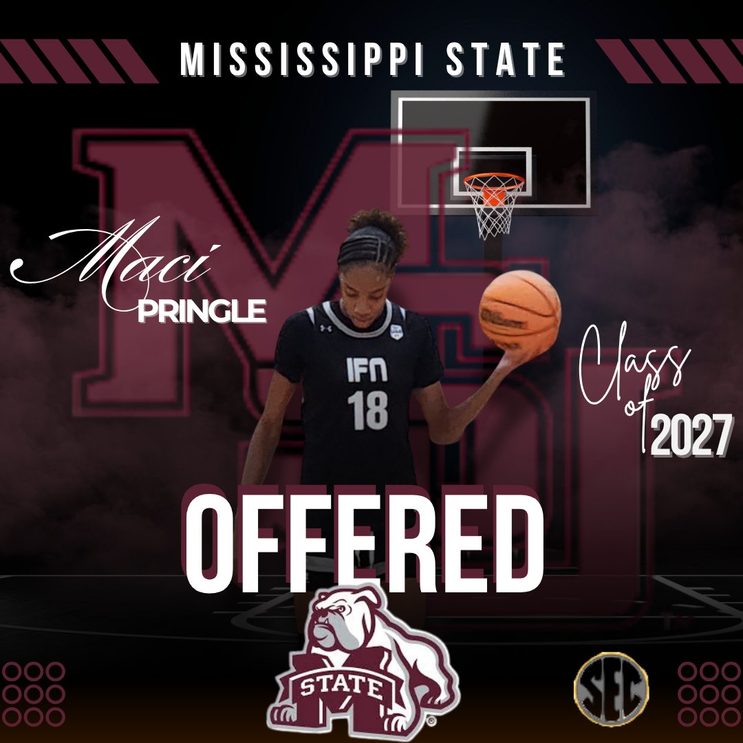 After a DOPE conversation with <a href="/SamPurcellMSU/">Sam Purcell</a>, I am Blessed to receive an offer from <a href="/HailStateWBK/">Mississippi State Women's Basketball</a> !!! Thank you for this opportunity ❤️

Go Dawgs???

#moreweight