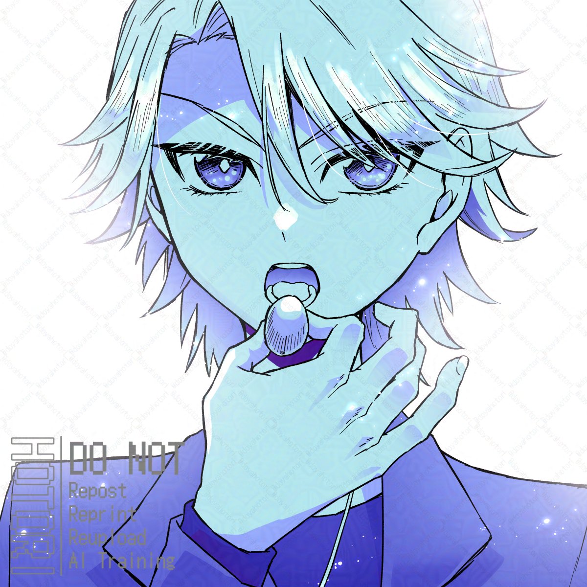 「モノクロ楽しい」|ほとりのイラスト