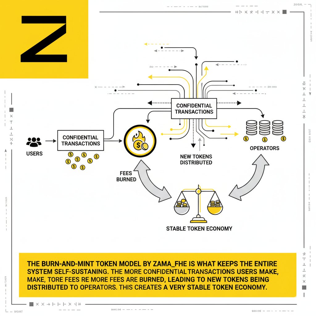 _tanvirr's tweet photo. Today I want to make one thing clear: 

the burn-and-mint token model by @zama is what keeps the entire system self-sustaining.
The more confidential transactions users make the more fees are burned, leading to new tokens being distributed to operators.
This creates a very stable token economy.

#ZamaCreatorProgram