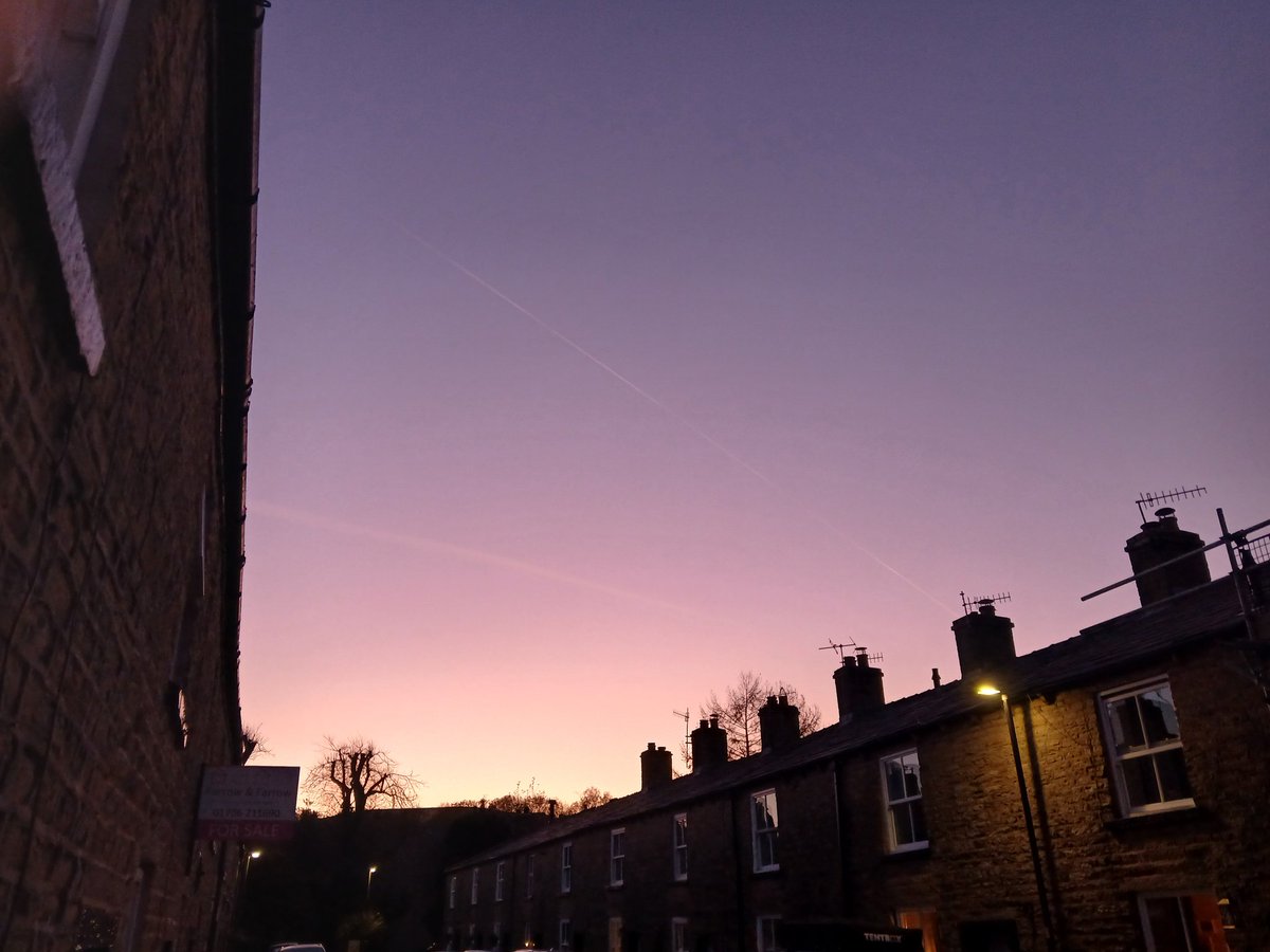 Sunset in East Lancashire. You can hear the clatter of clogs.