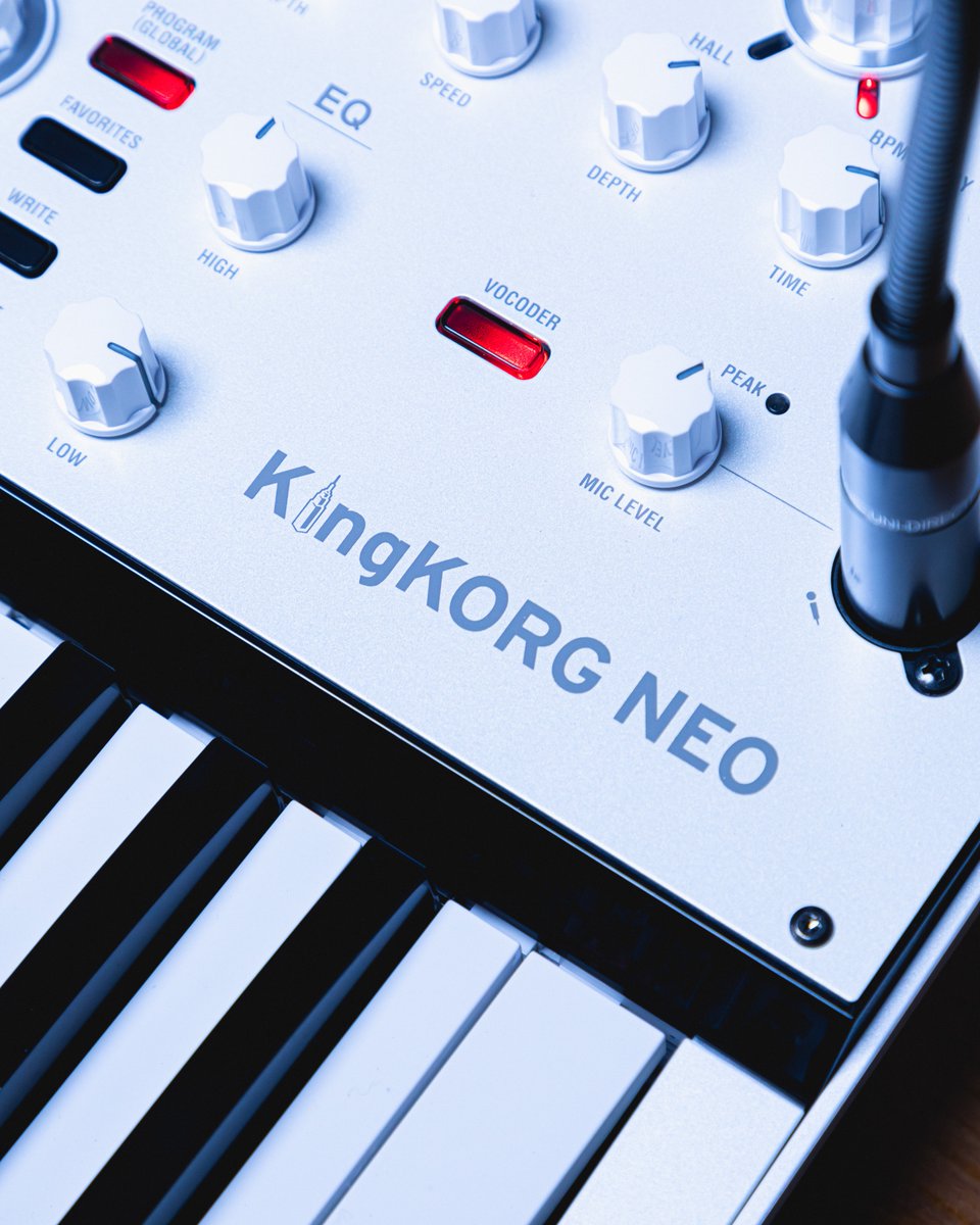 KorgUSA's tweet image. Save $300 on KingKORG NEO!⁠
⁠
KingKORG NEO: legendary virtual analog power in a sleek, compact design. With 37 full-size keys, 18 classic filters via the XMT engine, a 16-band vocoder, and intuitive hands-on control, it’s built for creativity without limits.⁠ #KORG #Synth…