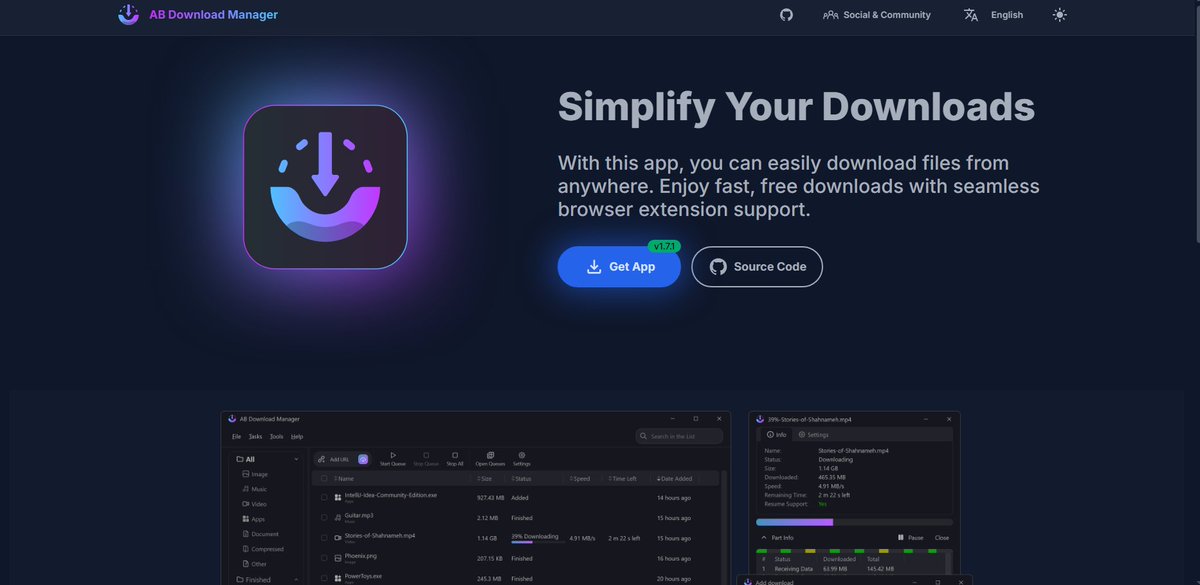Sasha_Ukraine_'s tweet image. AB Download Manager

abdownloadmanager.com

#DownloadManager #FileDownload #DataTransfer #SpeedOptimization #FileManagement #EfficientDownloads #TechTools #DownloadEfficiency #DigitalSolutions #UserFriendly #FileTransfer #DownloadingMadeEasy #ProductivityTools #TechSavvy