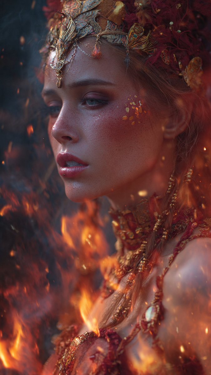 grokimageprac's tweet image. QT your four elemental Goddesses - Fire, Water, Earth and Air.   

TFTT @CrimsonVeilX