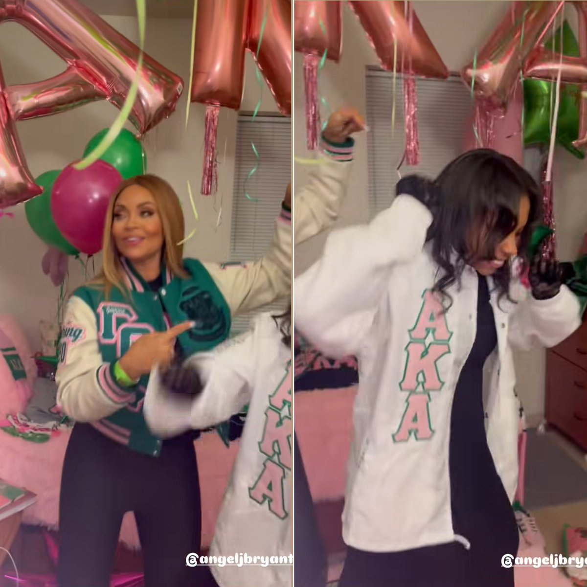 queensofbravo's tweet image. Angel Bryant is now officially an AKA just like her mom Gizelle 🩷💚 #RHOP